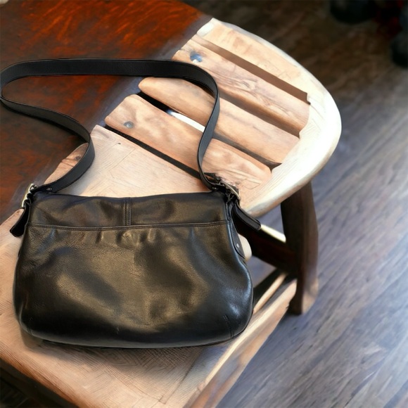 COACH CROSSBODY LEATHER BAG Black - Picture 7 of 8